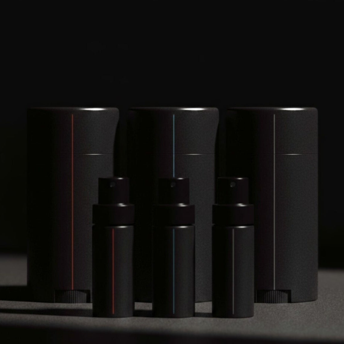 Our set of 3 deodorant sticks and 3 of our 2ml EDP samples